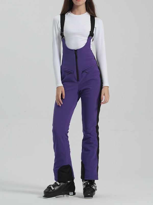 Gsou Snow Elegant Flare Ski-Latzhose für Damen