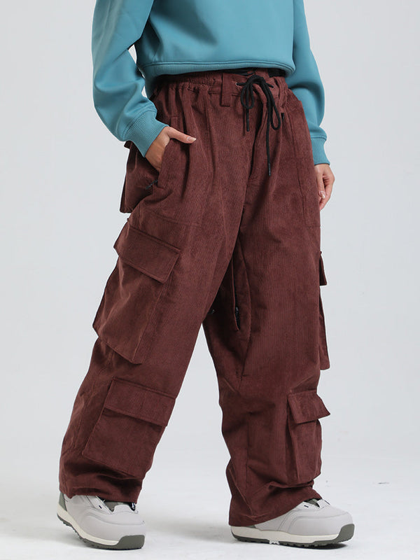 Gsou Snow Alpine Cruiser Fleece Oversize Baggy Snowboardhose für Damen