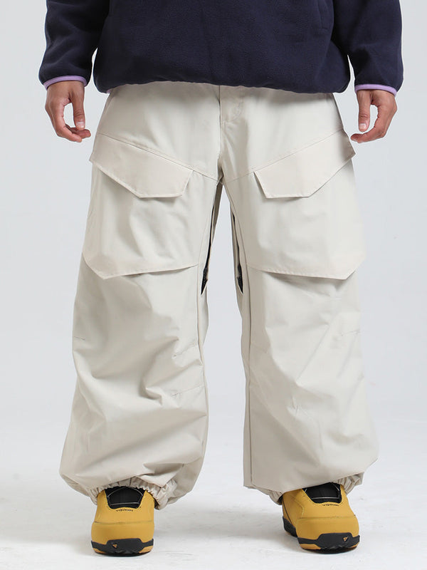 Gsou Snow Urban Slope Herren-Schneehose mit Knieflex-Funktion, Cargotaschen und Baggy-Schneehose