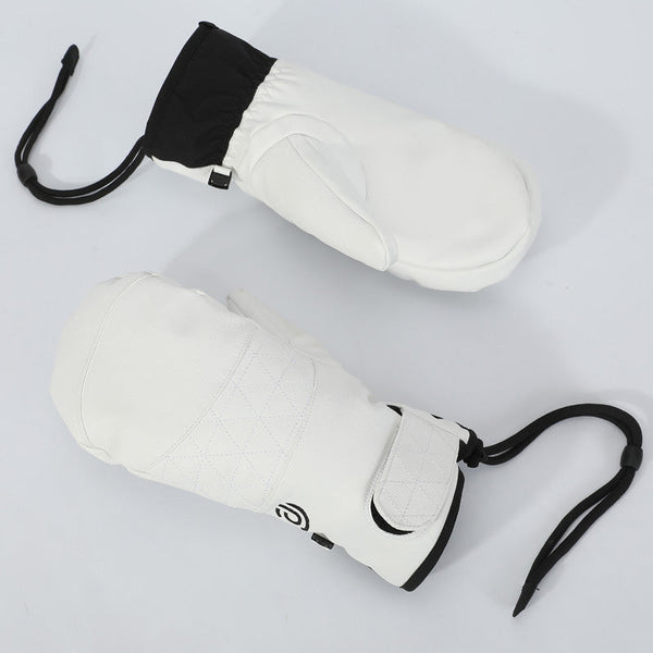 SnowTrail Damen-Thermo-Schneehandschuhe aus Leder für extreme Wetterbedingungen