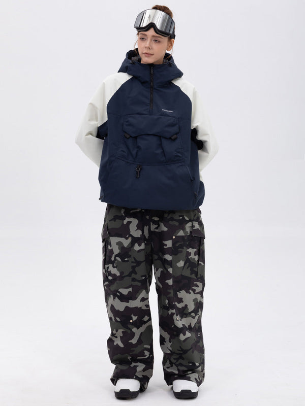 Freestyle-Skianzug für Damen im Bergtarn-Look – Bomberjacke & Baggy-Hose-Set