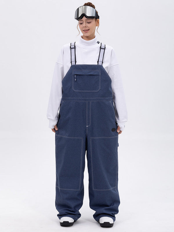 Women's City Chill Street Style Freerider Baggy Snow Bib Overalls