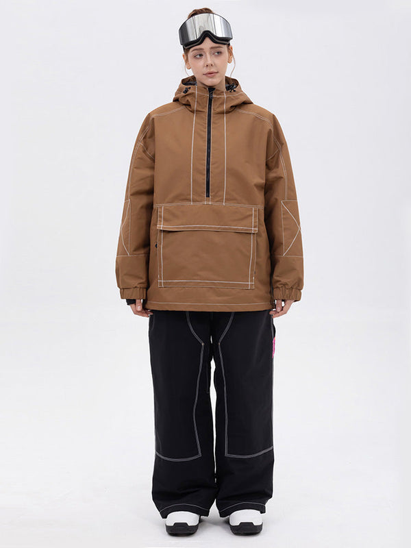 Damen-Set: Mountain Vibe Pulloverjacke & Urban Freerider Baggy-Schneehose