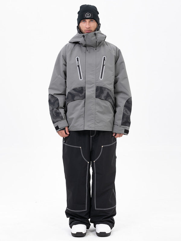 Chillform Herren-Schneeanzug mit reflektierendem Tarnmuster – Glow Trail Jacke mit Freerider Baggy Schneehose