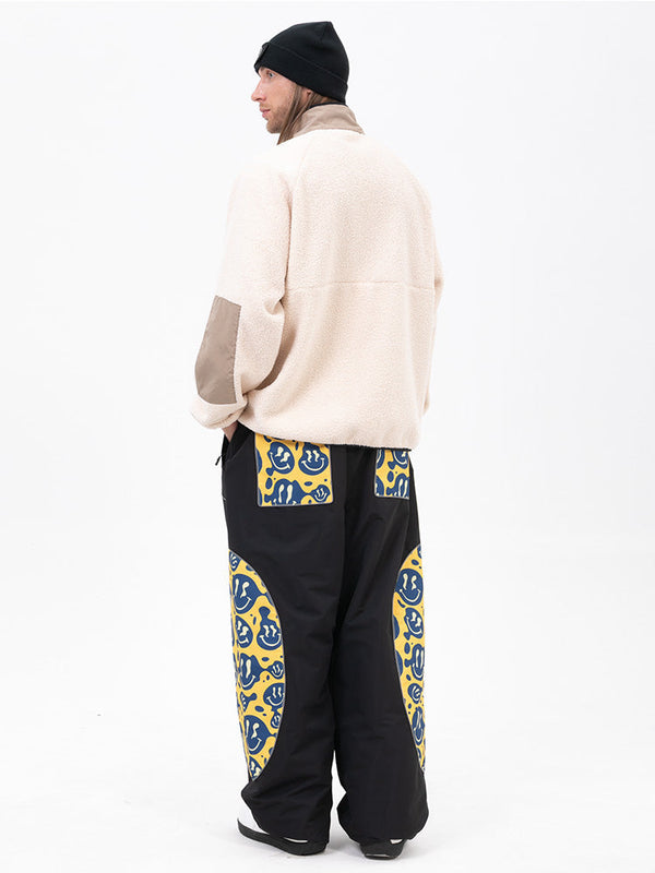 Herren-Pullover aus Kunst-Sherpa-Fleece für die Berge & stylische reflektierende Cargo-Schneehose