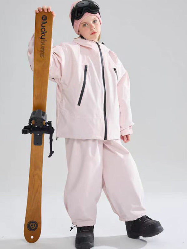 Doorek Kinder Unisex-Snowboardanzüge mit Hasenohren, Baggy-Stil