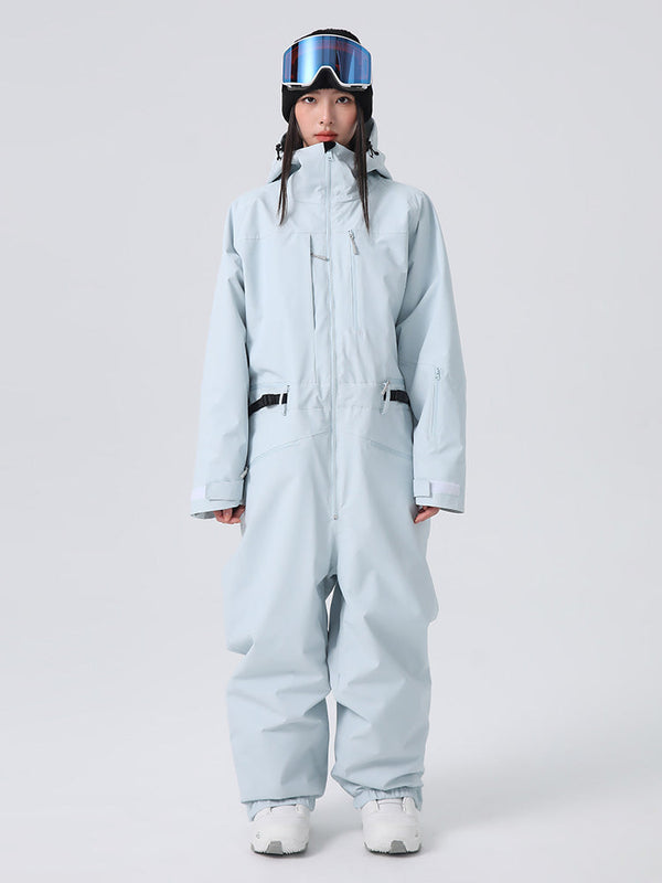 Women's Searipe Mountain Freerider One Piece Ski Suits Full Body Baggy Snowsuits