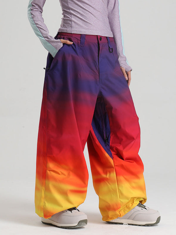 Gsou Snow Damen Strapazierfähige Urban Vibe All Function Baggy Schneehose