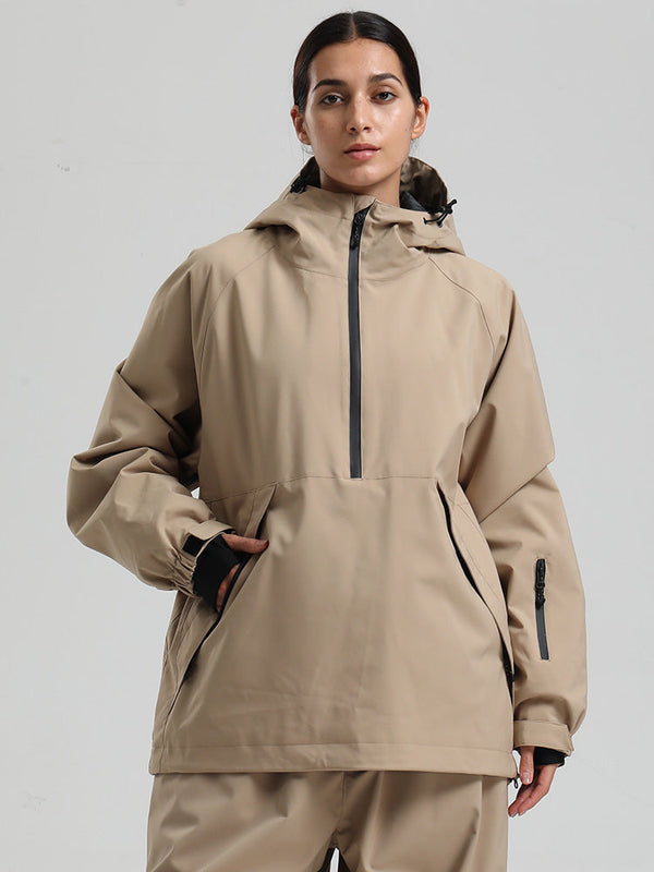 Gsou Snow Damen-Snowboardjacke im urbanen Stil, Pullover-Anorak, Snowboardjacke
