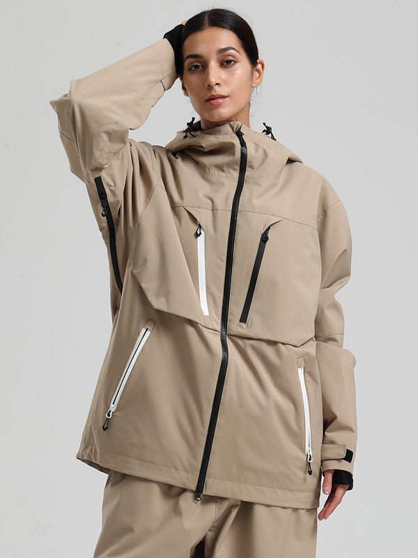Gsou Snow Damen-Winterjacke, strapazierfähig, Mountain Pro, Funktions-Cargo-Schneejacke