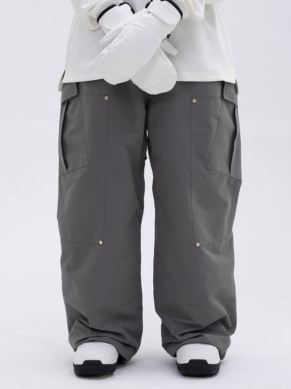 Damen-Skihose mit doppeltem Knie, Mountain Freestyle Baggy Camo