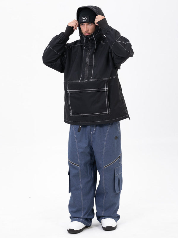 Mountain Vibe Pulloverjacke für Herren & Streetstorm Baggy-Schneehose Set