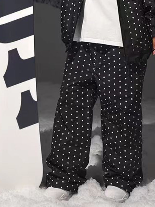 Mountain Fancy Freestyle-Skihose für Damen mit Polka-Dot- und Sternenmuster