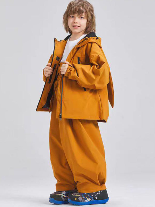 Doorek Kinder Unisex-Snowboardanzüge mit Hasenohren, Baggy-Stil