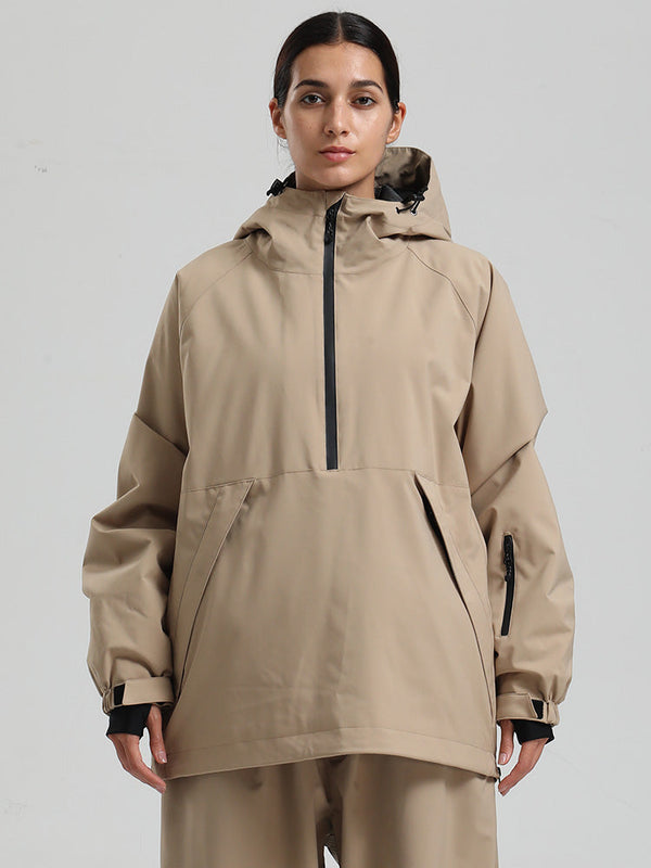 Gsou Snow Damen-Snowboardjacke im urbanen Stil, Pullover-Anorak, Snowboardjacke