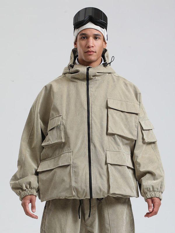 Gsou Snow Alpine Cruiser Fleece Oversize Baggy Snowboardjacke für Herren