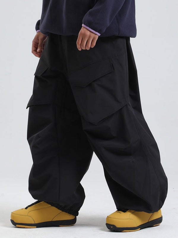 Gsou Snow Urban Slope Herren-Schneehose mit Knieflex-Funktion, Cargotaschen und Baggy-Schneehose