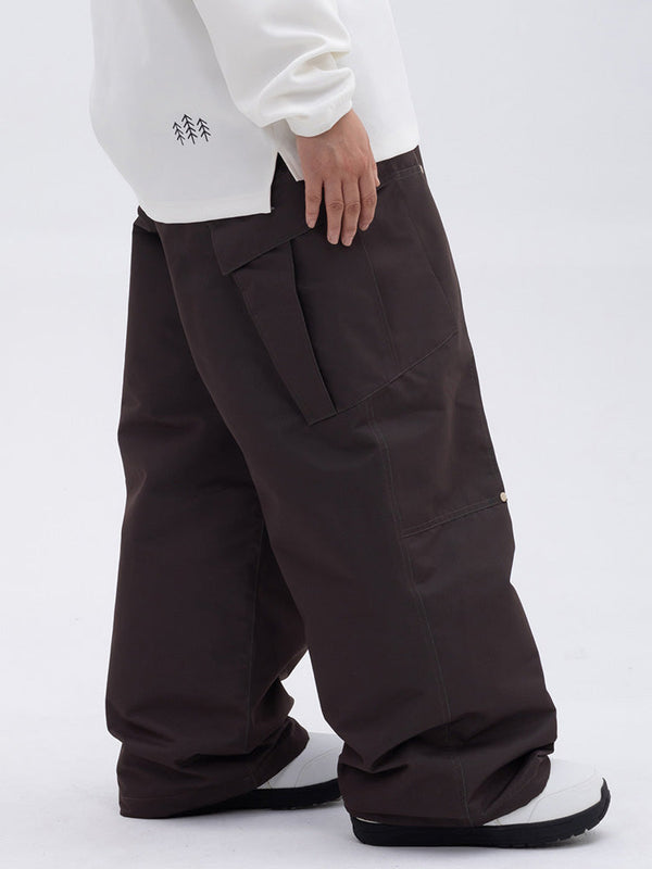 Damen-Skihose mit doppeltem Knie, Mountain Freestyle Baggy Camo