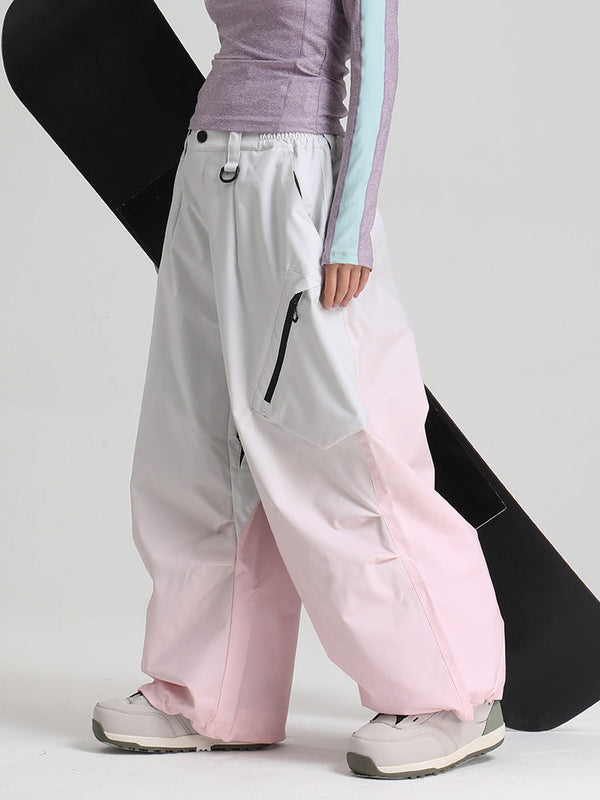 Gsou Snow Damen Strapazierfähige Urban Vibe All Function Baggy Schneehose