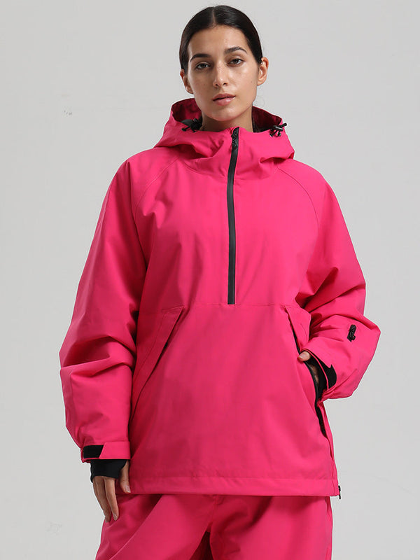 Women's Gsou Snow Durable Urban Vibe Pullover Anorak Snowboard Jacket