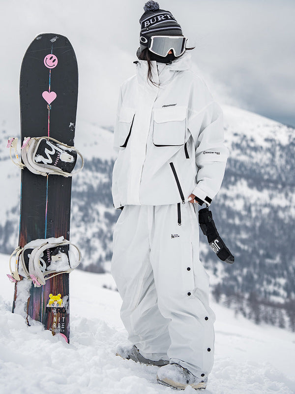 John Snow Damen-Skianzug im Urban Edge Streetwear-Stil, lässig geschnitten
