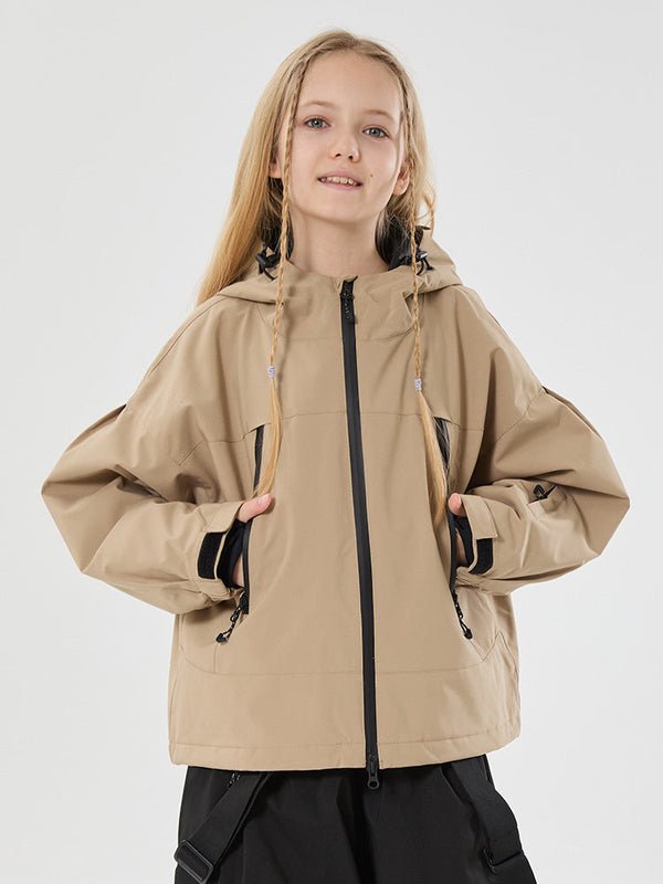 Mädchen Schneejacke mit Hasenohren, wasserdicht, wärmend, mit Kapuze, wasserdicht, Thermo-Schneejacke
