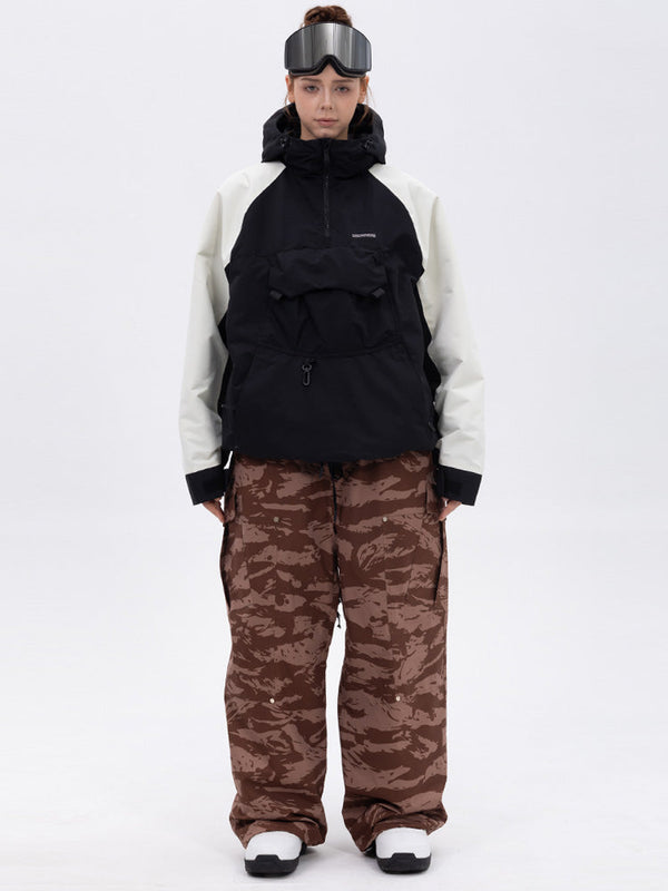 Freestyle-Skianzug für Damen im Bergtarn-Look – Bomberjacke & Baggy-Hose-Set