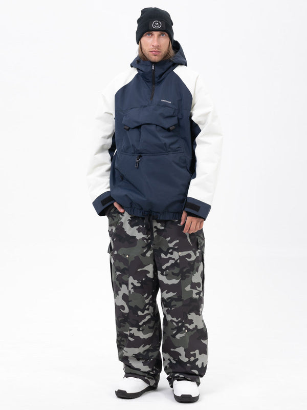 Freestyle-Mountain-Camo-Schneeanzug für Herren – Bomberjacke & Baggy-Hose-Set