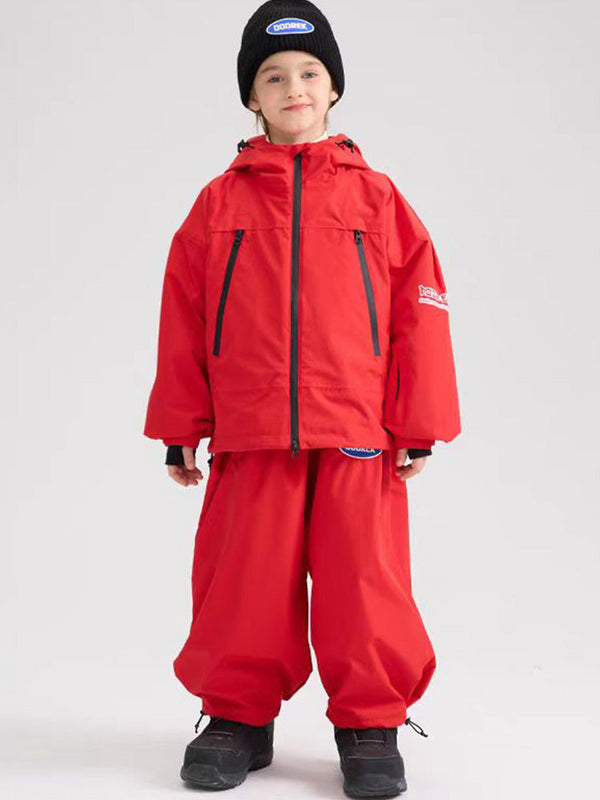 Doorek Kinder Unisex-Snowboardanzüge mit Hasenohren, Baggy-Stil