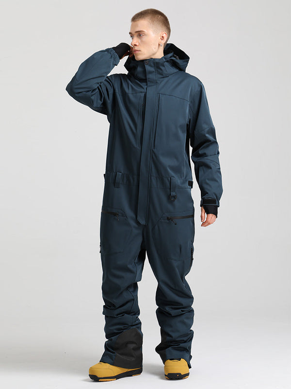 Herren All-Mountain Freerider Einteiler Skianzug Ganzkörper-Schneeanzüge