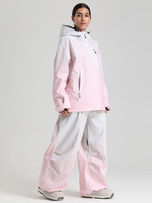 Gsou Snow Damen-Skianzug, strapazierfähig, Bergflauschig, Pullover-Anorak, Baggy-Schneeanzug