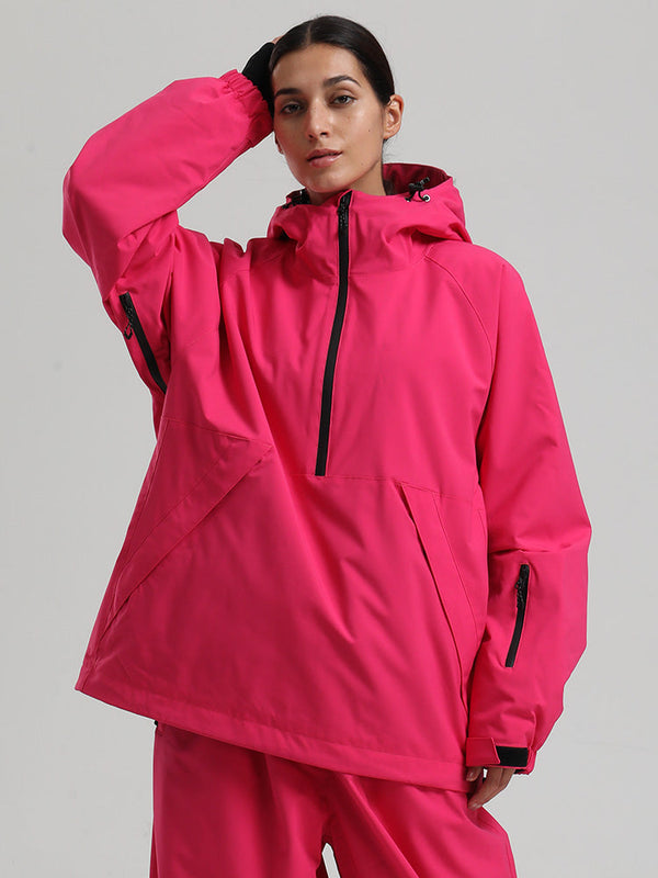 Gsou Snow Damen-Snowboardjacke im urbanen Stil, Pullover-Anorak, Snowboardjacke