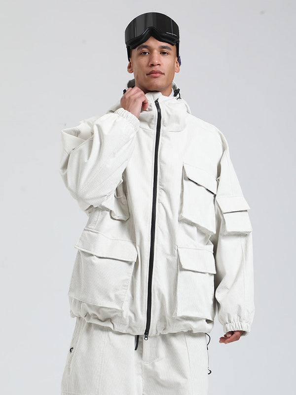 Gsou Snow Alpine Cruiser Fleece Oversize Baggy Snowboardjacke für Herren