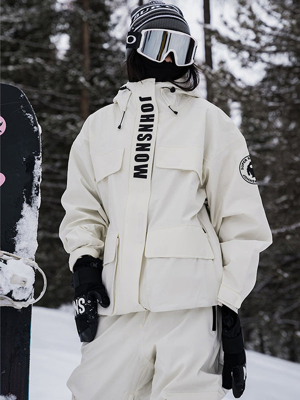 John Snow Damen-Schneeanzug im urbanen Swag-Stil, lässig und weit geschnitten