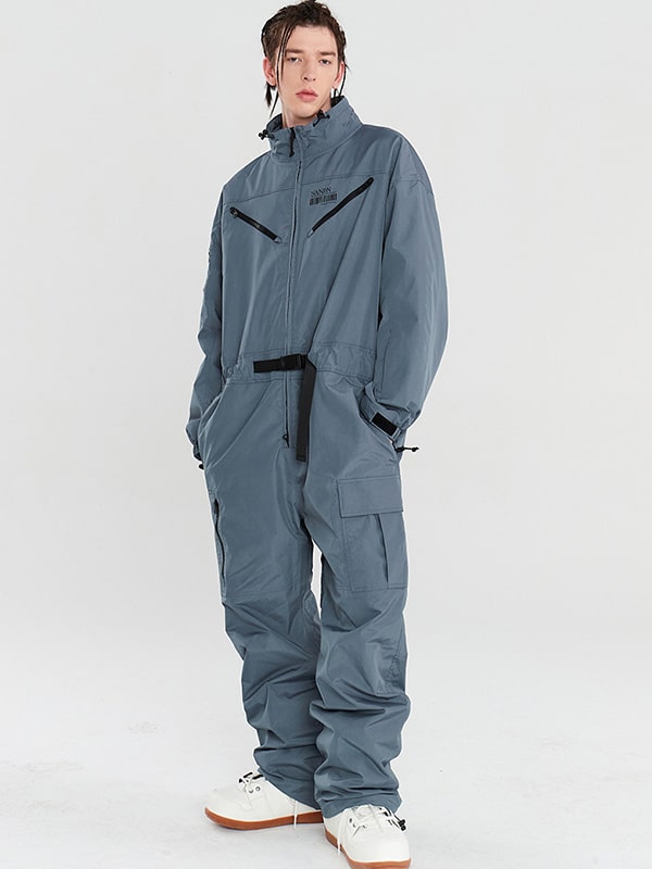 Damen-Schneeanzug Nandn Mountain Cargo Baggy Einteiler Schneeanzug