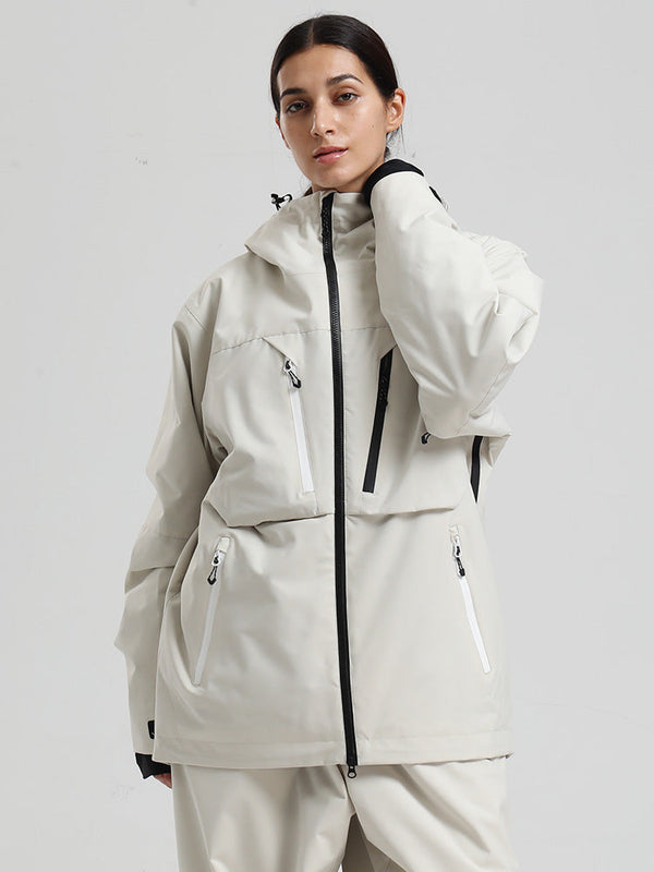 Gsou Snow Damen-Winterjacke, strapazierfähig, Mountain Pro, Funktions-Cargo-Schneejacke