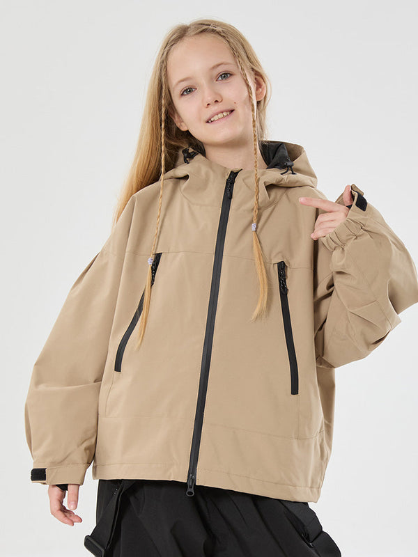 Mädchen Schneejacke mit Hasenohren, wasserdicht, wärmend, mit Kapuze, wasserdicht, Thermo-Schneejacke