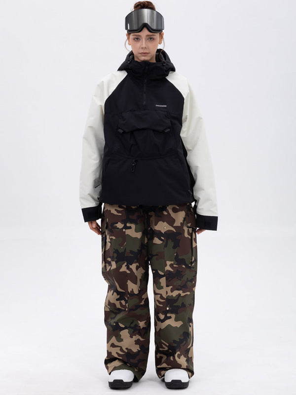 Freestyle-Skianzug für Damen im Bergtarn-Look – Bomberjacke & Baggy-Hose-Set