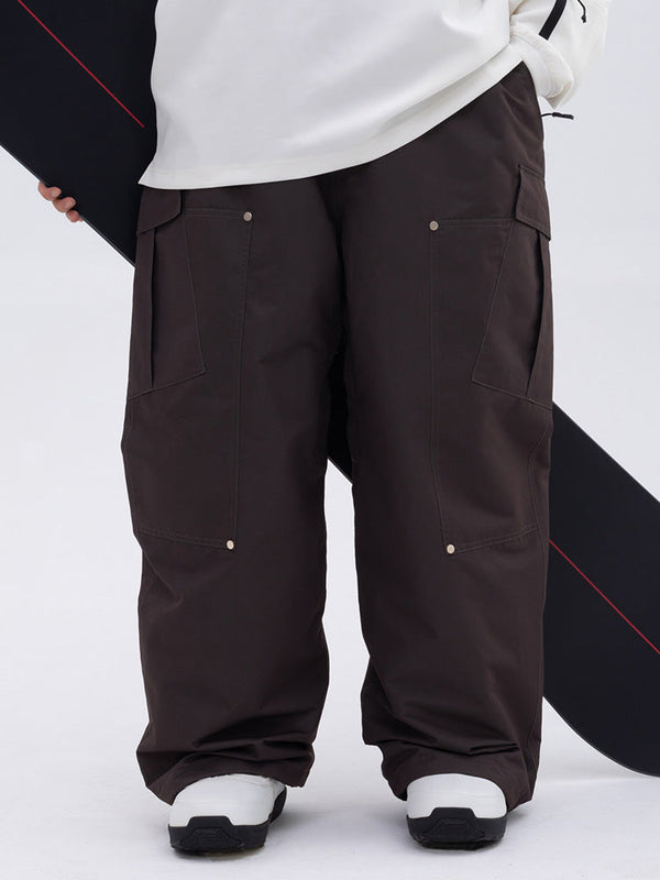 Damen-Skihose mit doppeltem Kniebereich, Freestyle-Stil, Baggy-Design