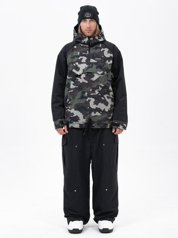 Freestyle-Mountain-Camo-Schneeanzug für Herren – Bomberjacke & Baggy-Hose-Set
