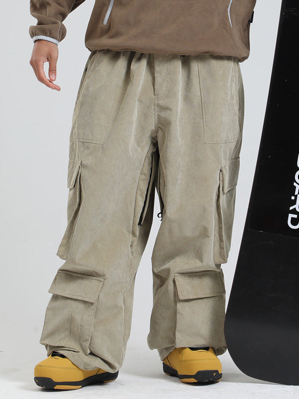 Gsou Snow Alpine Cruiser Fleece Oversize Baggy Snowboardhose für Herren