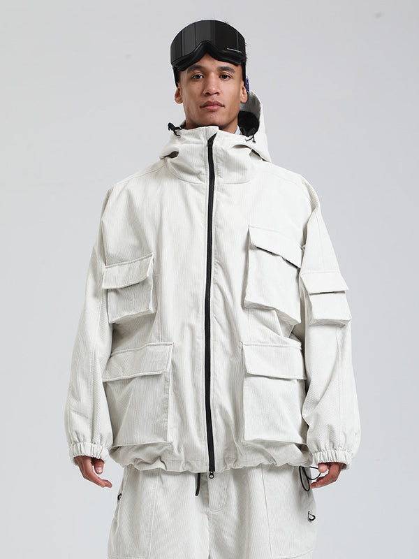 Gsou Snow Alpine Cruiser Fleece Oversize Baggy Snowboardjacke für Herren