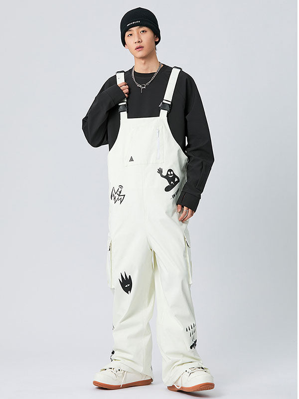 Nandn SnowSlope Baggy wasserdichte Snowboard-Latzhose für Damen