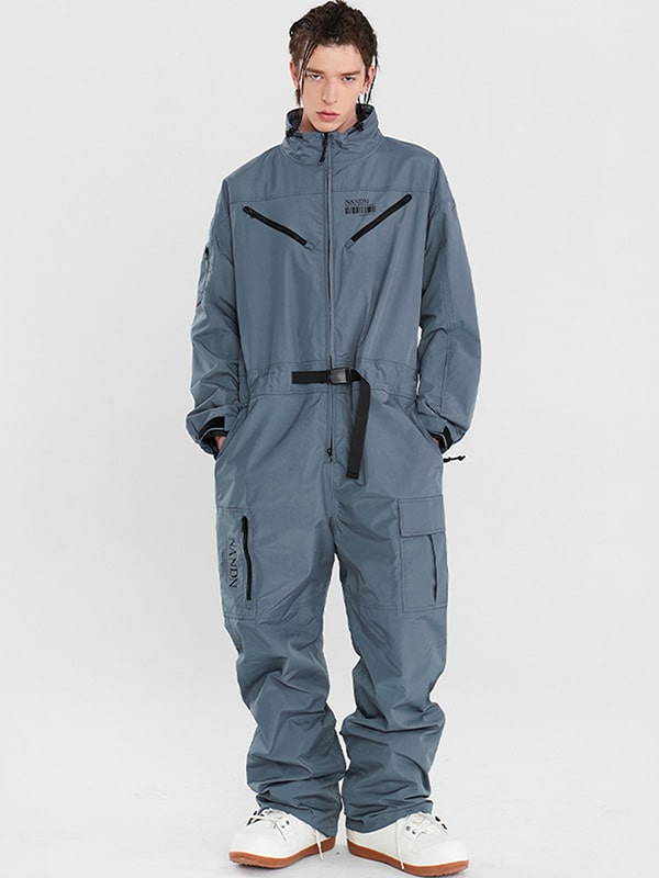 Damen-Schneeanzug Nandn Mountain Cargo Baggy Einteiler Schneeanzug