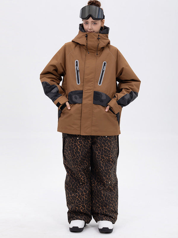 Chillform Damen-Schneeanzug mit reflektierendem Tarnmuster – Glow Trail Jacke mit Baggy-Schneehose (Set)