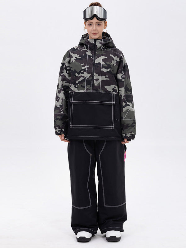 Damen-Set: Mountain Vibe Pulloverjacke & Urban Freerider Baggy-Schneehose