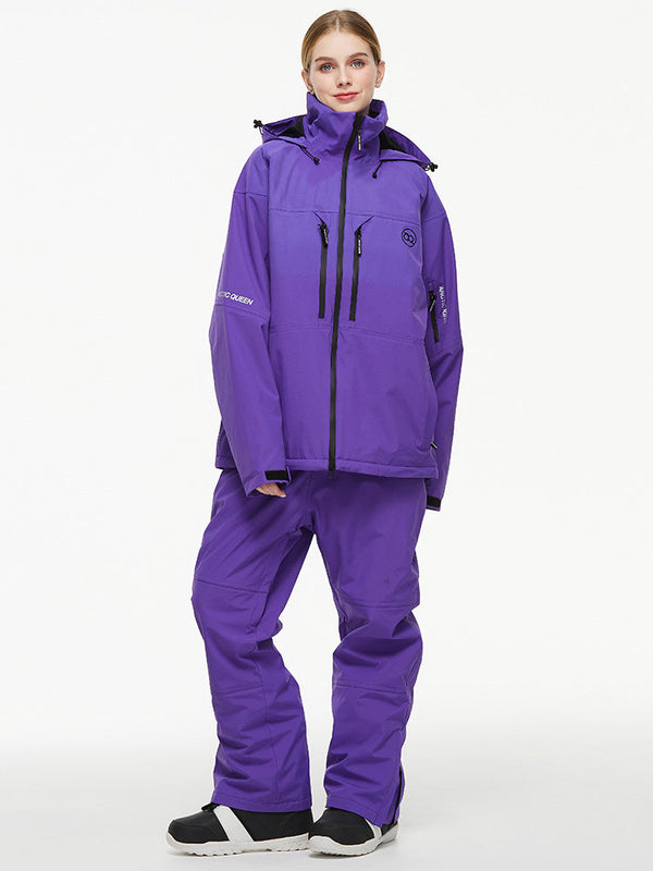 Arctic Queen Mountain Windbreaker Thermo-Schneeanzug für Damen mit Latzhose