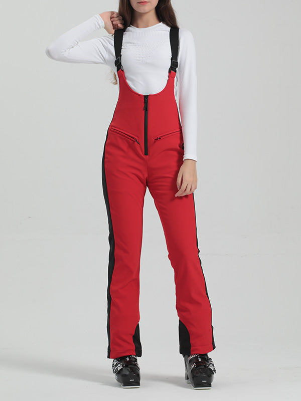 Gsou Snow Elegant Flare Ski-Latzhose für Damen