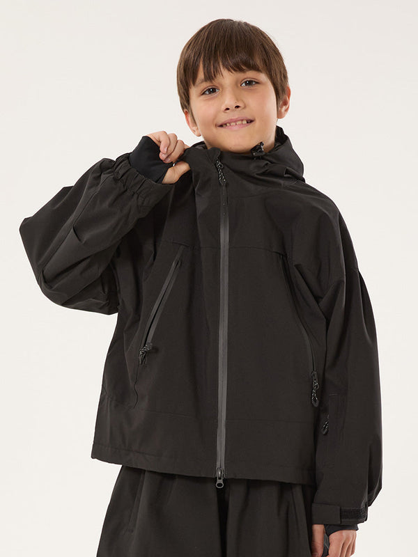 Jungen Schneejacke mit Hasenohren, wasserdicht, wärmend, mit Kapuze