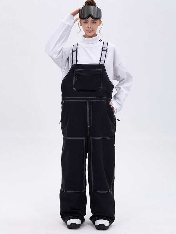Damen City Chill Street Style Freerider Baggy Snow Bib Overalls